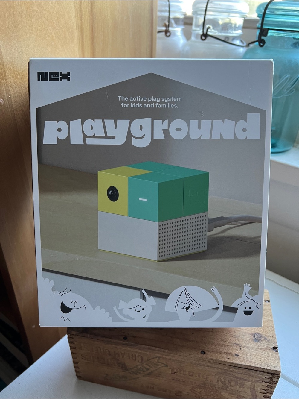 NEX Playground Interactive Cube Green Yellow kids video game system fruit ninja